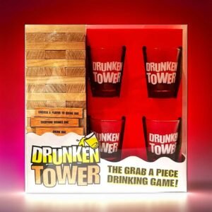 醉酒塔 - 包括 4 个酒杯、摇摆塔、派对游戏、微醺塔